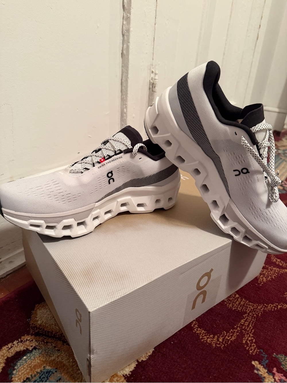 On Running women’s Cloudmonster 2 Running Shoe - White/Frost - Picture 4 of 7